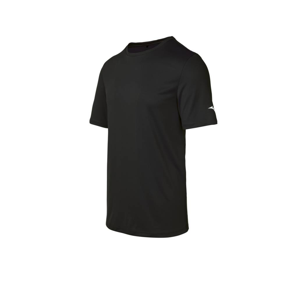 Camisetas Mizuno Hombre Negras España IWHS-81209